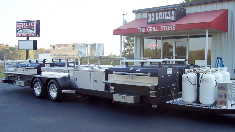Custom Rear Mount BBQ Trailers / Pig Cookers