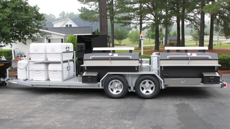 Custom Rear Mount BBQ Trailers / Pig Cookers