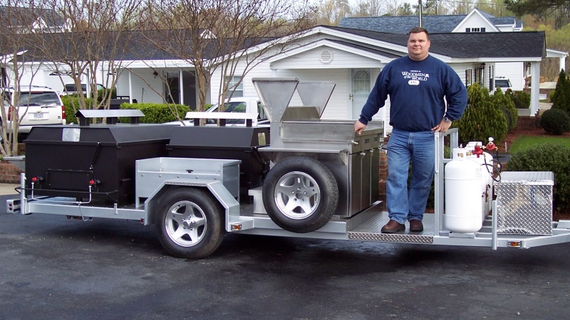 Custom Rear Mount BBQ Trailer / Pig Cookers